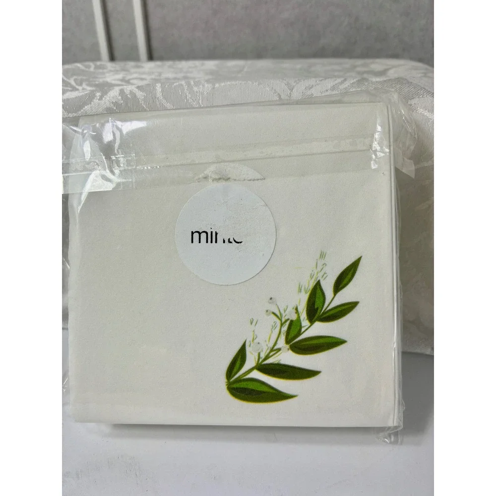 Paper Cocktail Napkins White Botanical Sprig/Lily of the Valley from Minted